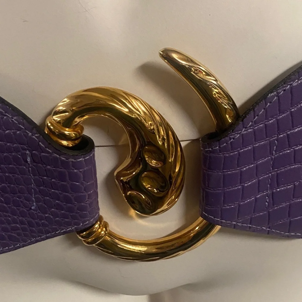 Gary Gail Belt Vintage Purple and Gold